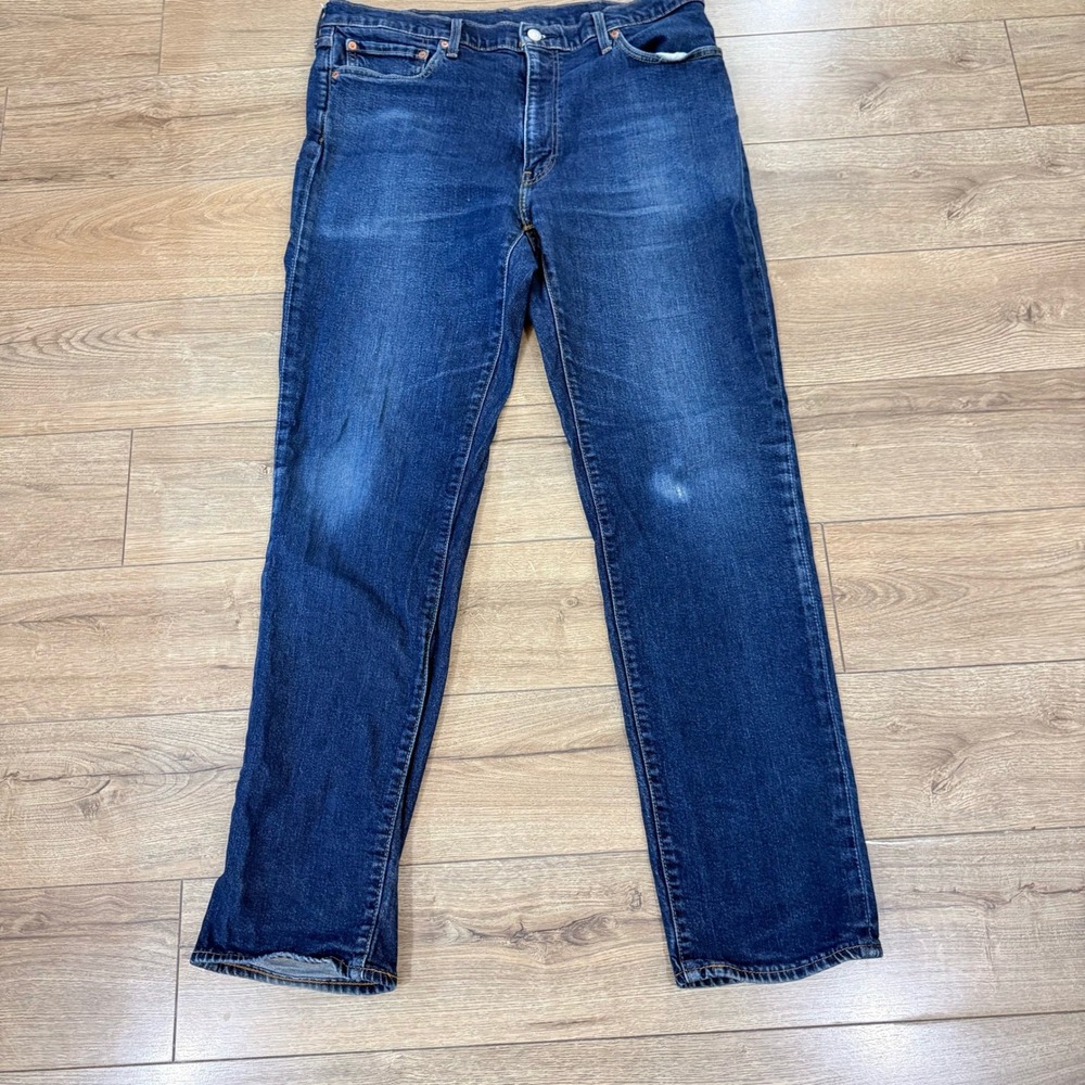 Levi's 541‎ Athletic Fit Jeans Mens 38x34 Dark Wash Distressed Denim